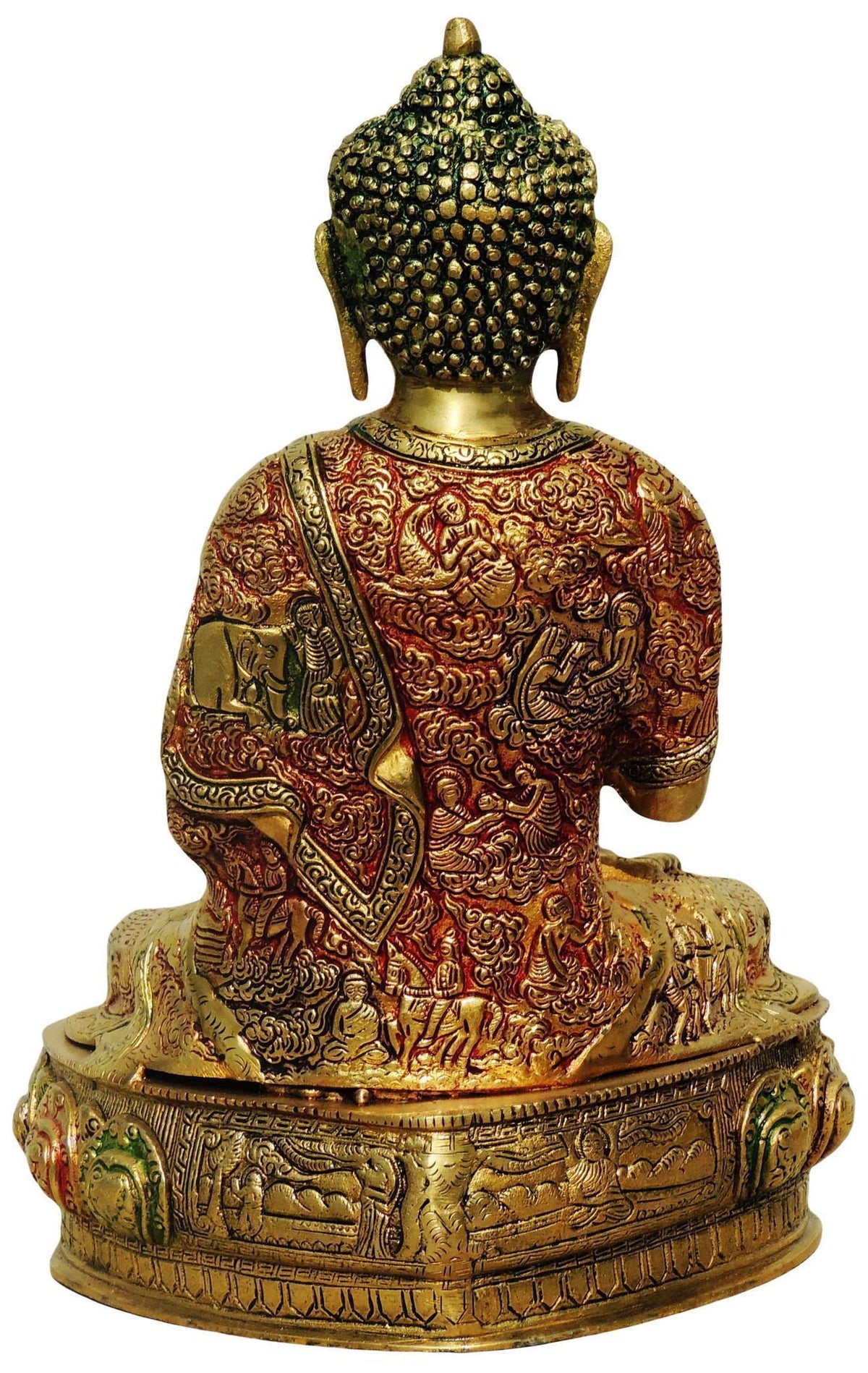Brass Showpiece Buddha Big Statue  - 9*7.5*14 inch (BS660 C)