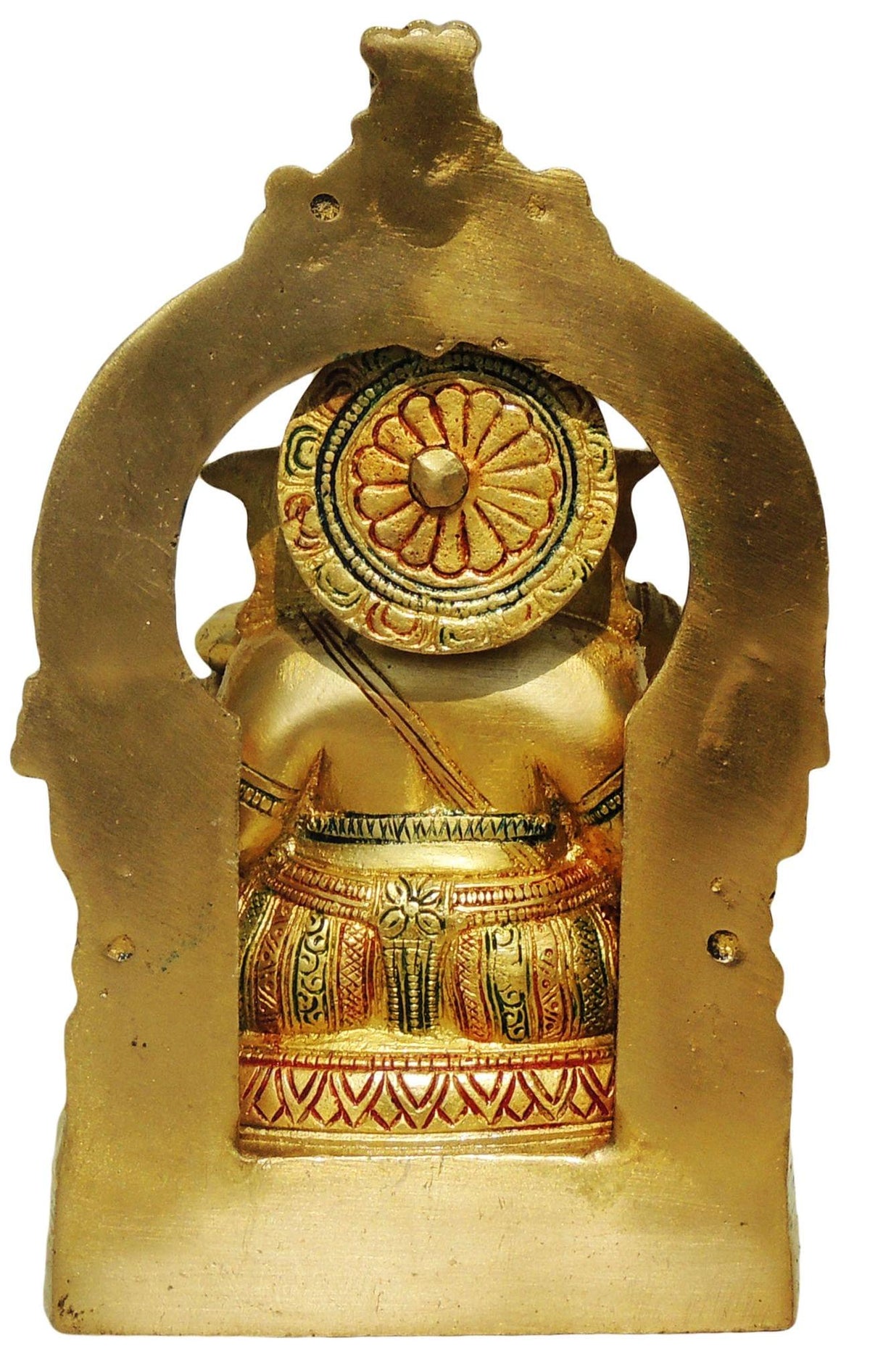 Brass Showpiece Ganesh with Frame God Idol Statue - 4*3*7.5 inch (BS662)