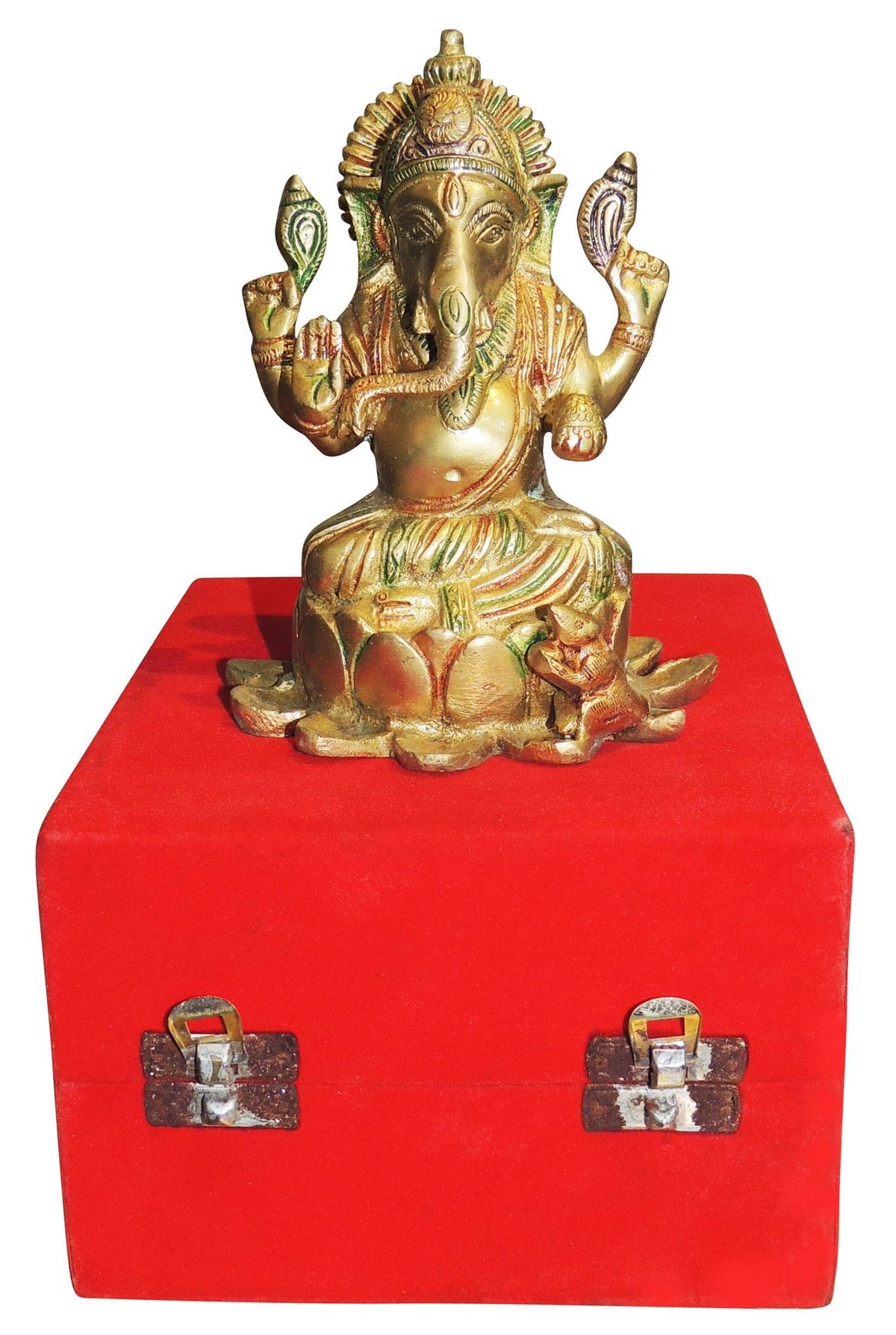 Brass Showpiece Ganesh Ji Statue  - 4.5*4*6 Inch (BS664 B)