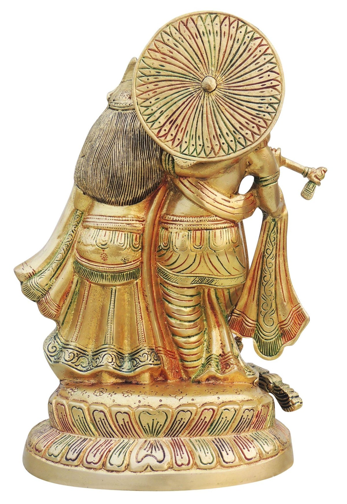 Brass Showpiece Radha Krishna Statue - 8*5.5*11.5 Inch (BS688 B)