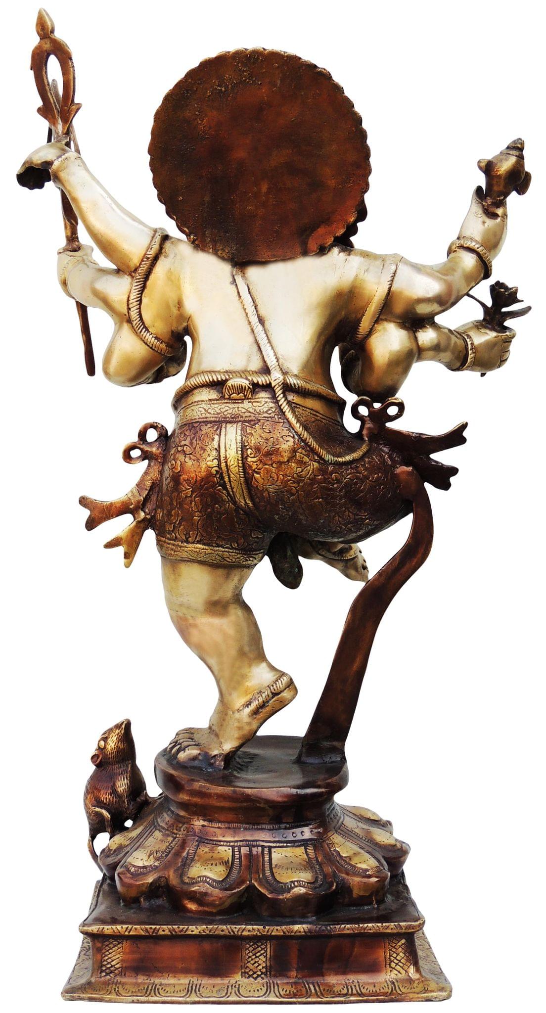 Brass Showpiece Ganesh Ji Statue - 15*10*27 Inch (BS724 B)