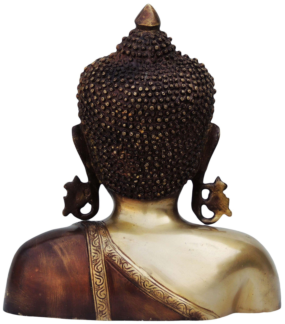 Brass Showpiece Budha head Antique Statue - 9.5*5*10 Inch (BS725)