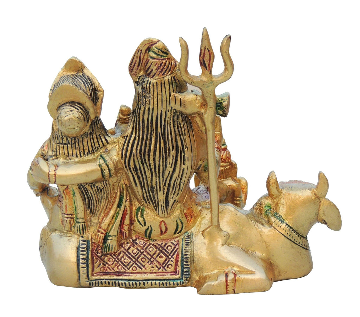 Brass Showpiece Shiv Parivar Statue - 5*2.5*4.5 Inch (BS736 A)