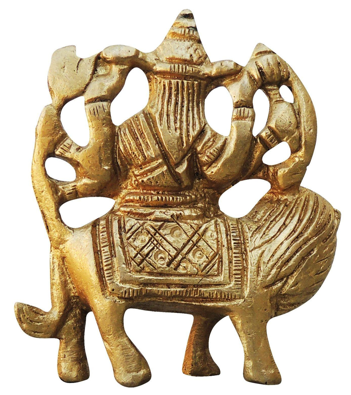Brass Showpiece Durga Ji God Idol Statue - 2*0.8*2.3 inch (BS746 A)