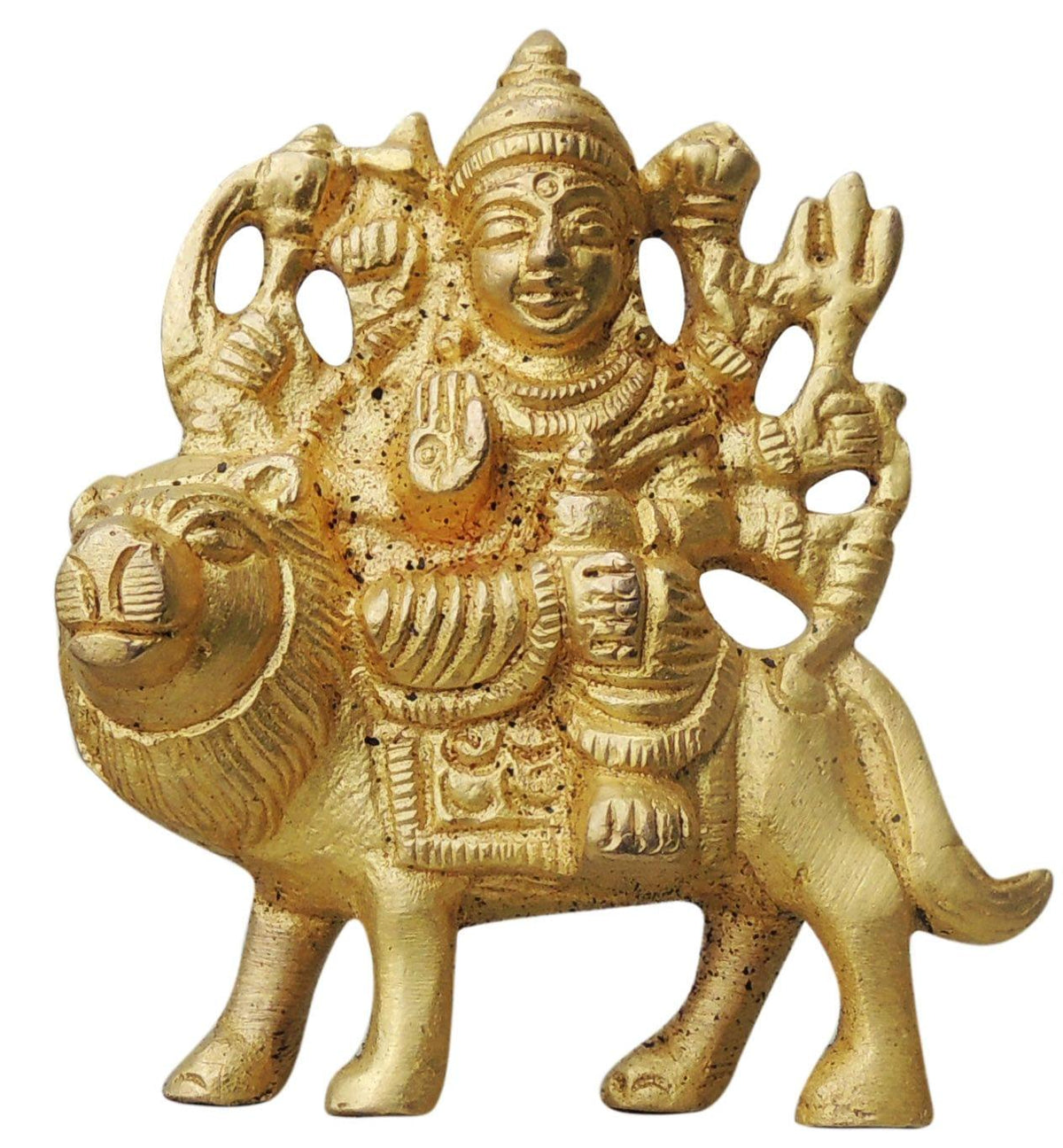 Brass Showpiece Durga Ji God Idol Statue - 2.3*0.7*2.5 inch (BS746 B)