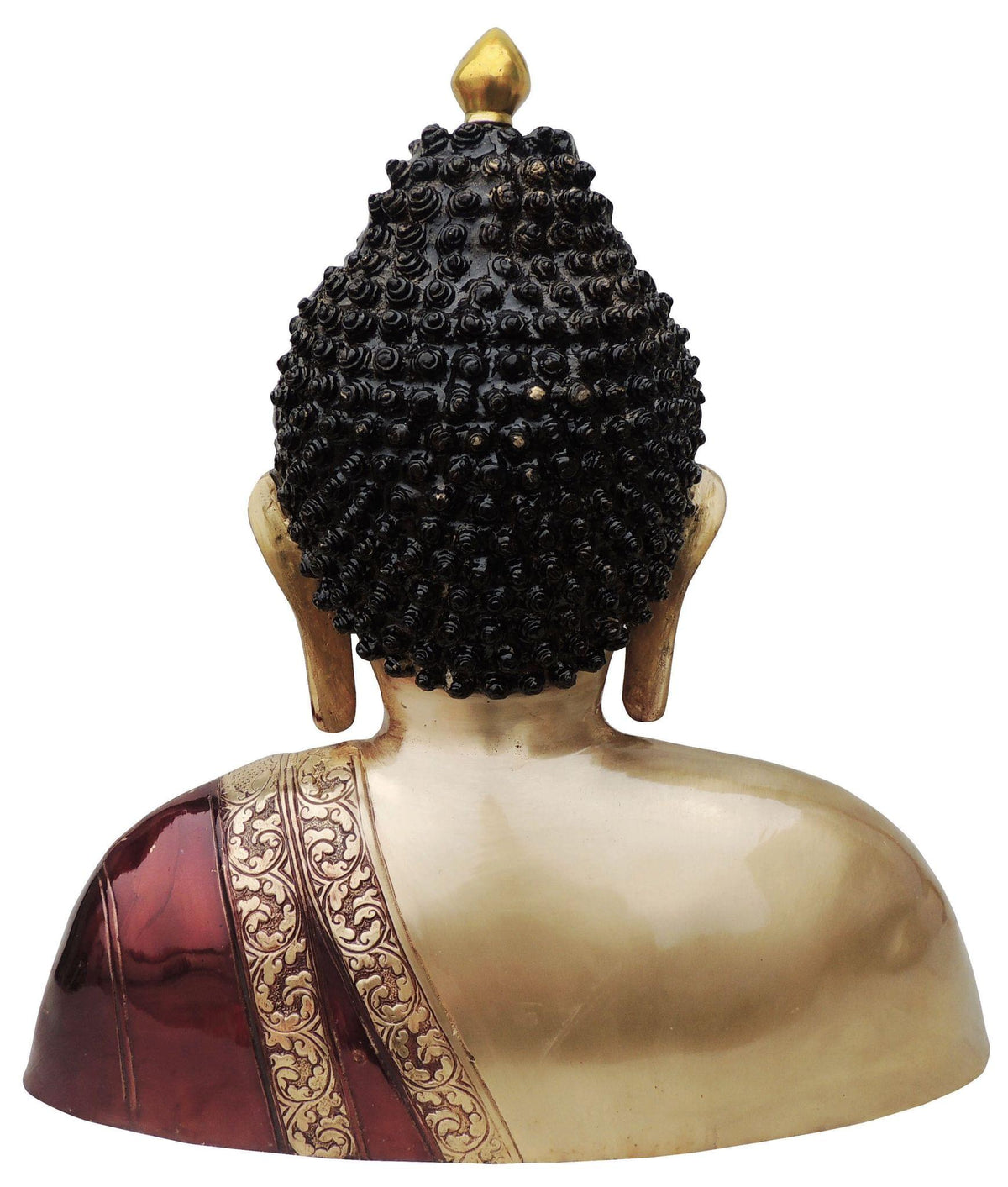 Brass Showpiece Buddha Head and Chest Statue - 16.5*6*18 Inch (BS789 E)