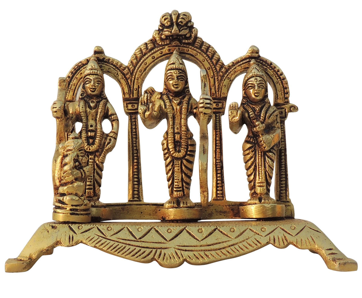 Brass Showpiece Ram Darbar On Same Base God Idol Statue  - 9*5*12 inch (BS131)