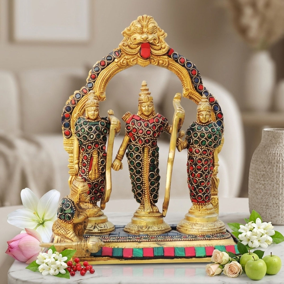 Brass Showpiece Ramlala God Idol Statue - 3.6*3.6*5 Inch (BS1682 C)