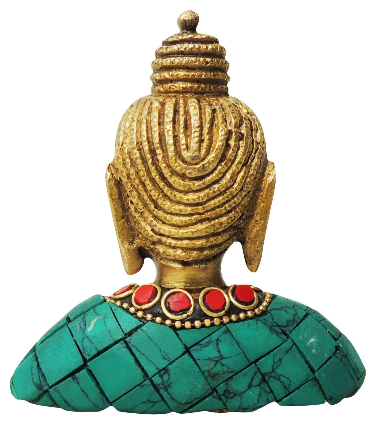 Brass Showpiece Buddha Face Statue  - 3*1*3.5 inch (BS840 A)
