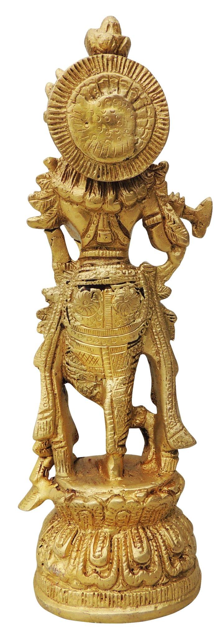 Brass Krishna Normal Statue-3*2.5*8.5 (BS844 B)