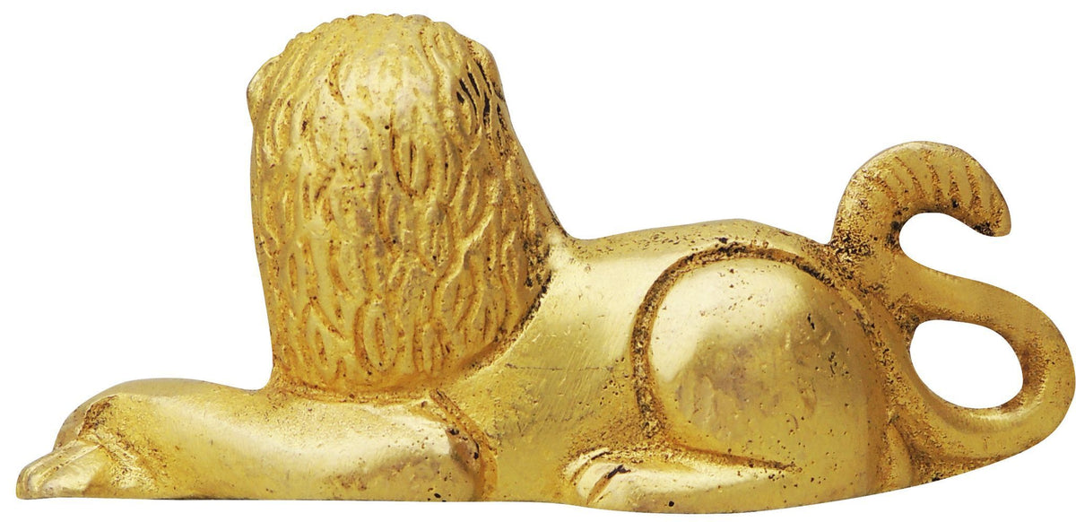 Brass Showpiece Lion Statue - 3.5*1*1.5 Inch (BS849 A)