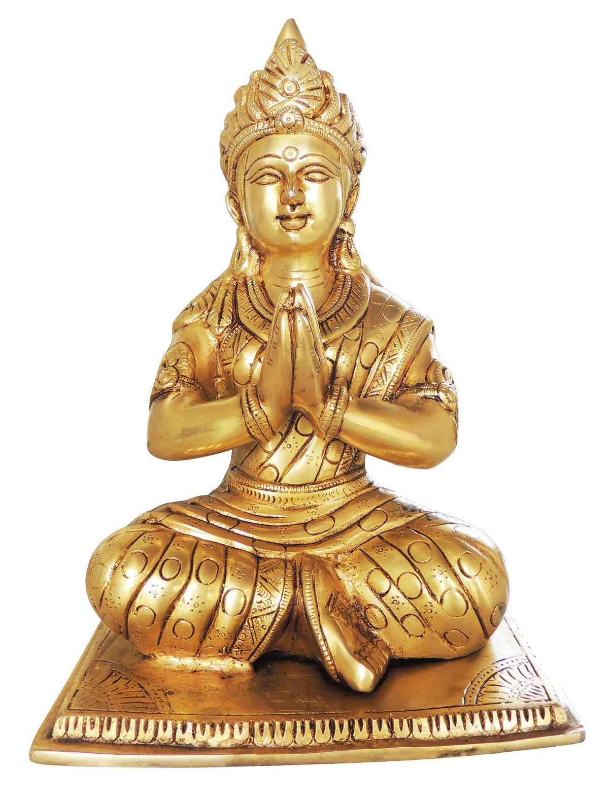 Brass Showpiece Parvati Ji God Idol Statue - 9*6.5*12.5 Inch (BS872 N)