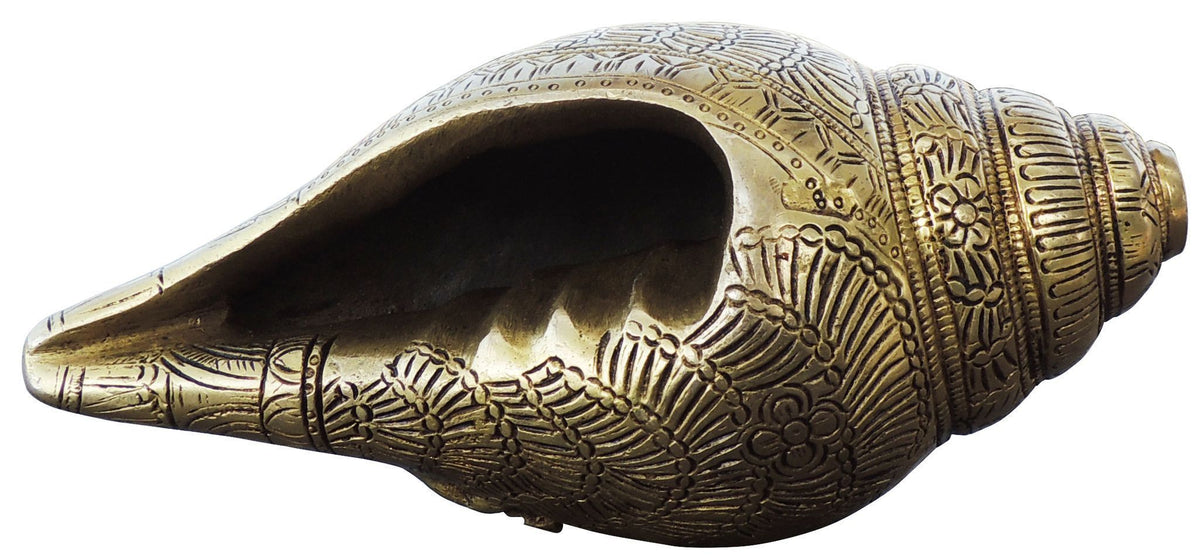 Brass Showpiece Shankh Statue  - 9.5*5*5 inch (BS873 A)