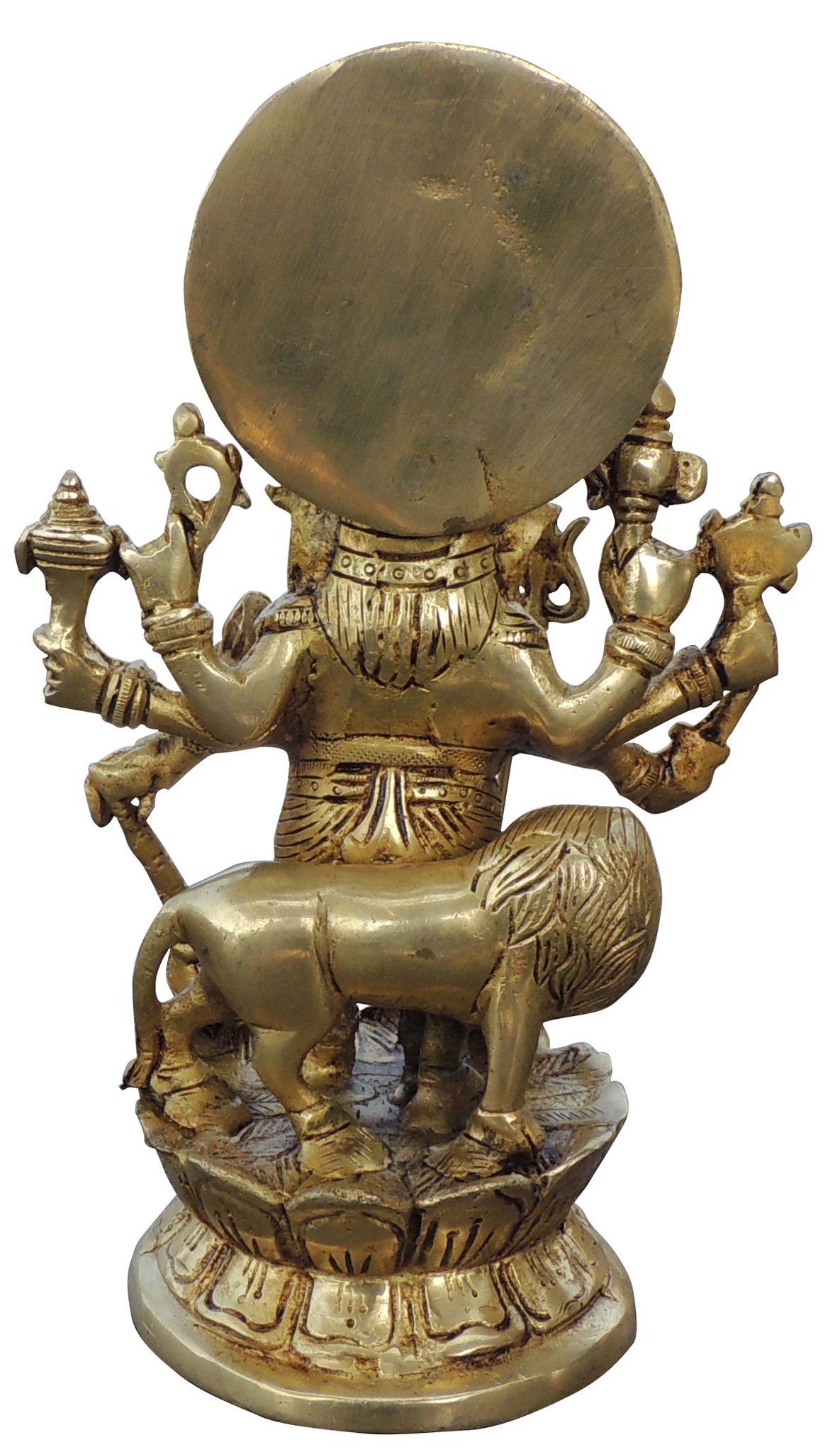 Brass Showpiece Drishti Ganesh Stone Statue - 6*4*9.2 Inch (BS878 C)