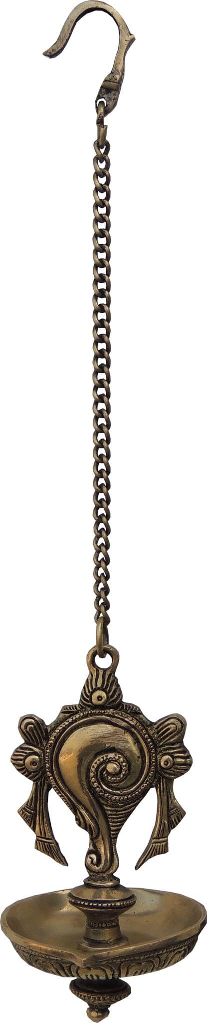 Brass Wall Hanging Shank Antique Deepak - 3.7*3.4*10.2 Inch (BS898 B)