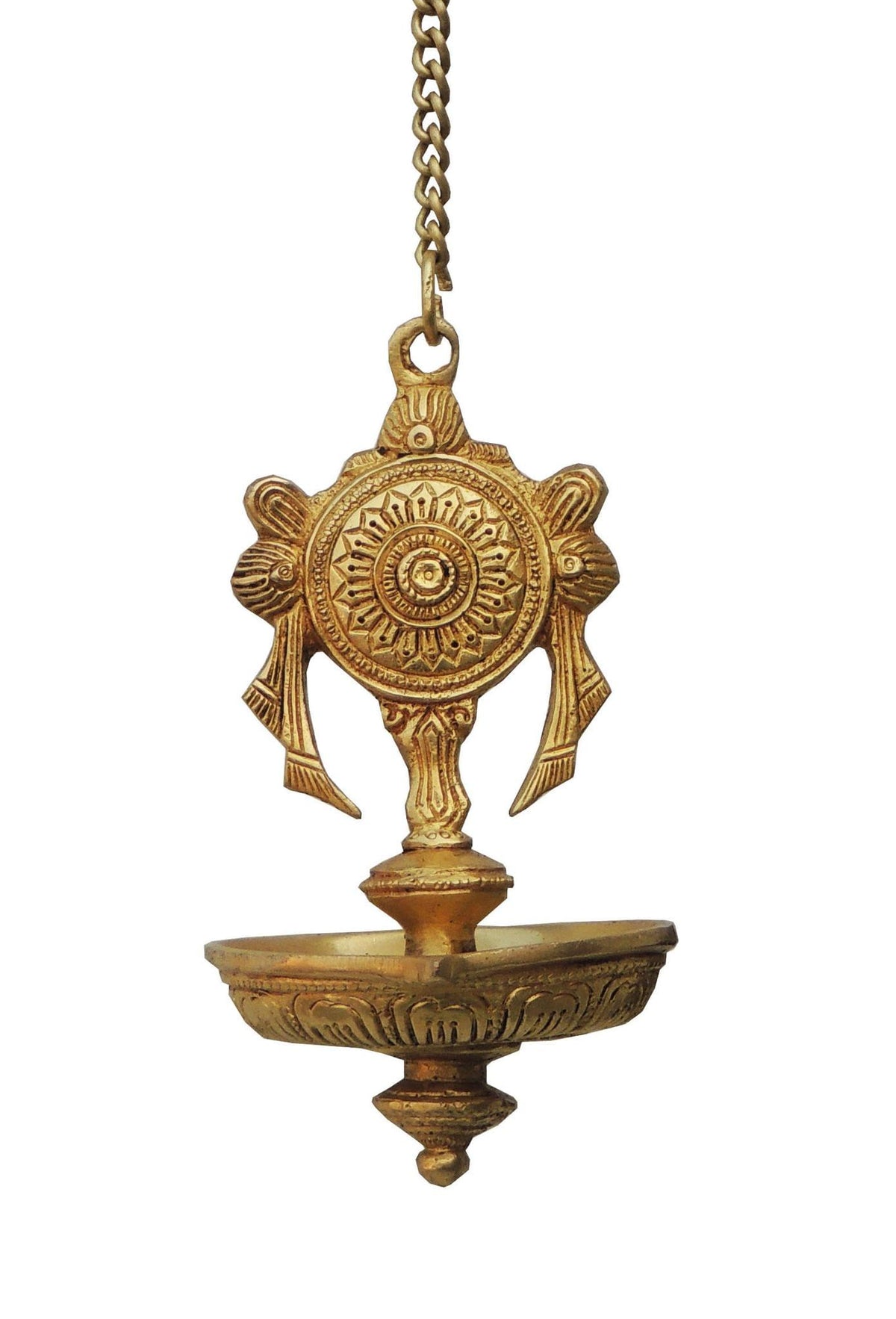 Brass Wall Hanging Shank Antique Deepak - 3.7*3.4*10.5 Inch (BS899 A)