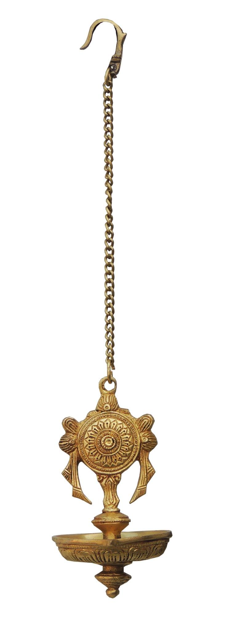 Brass Wall Hanging Shank Antique Deepak - 3.7*3.4*10.5 Inch (BS899 A)