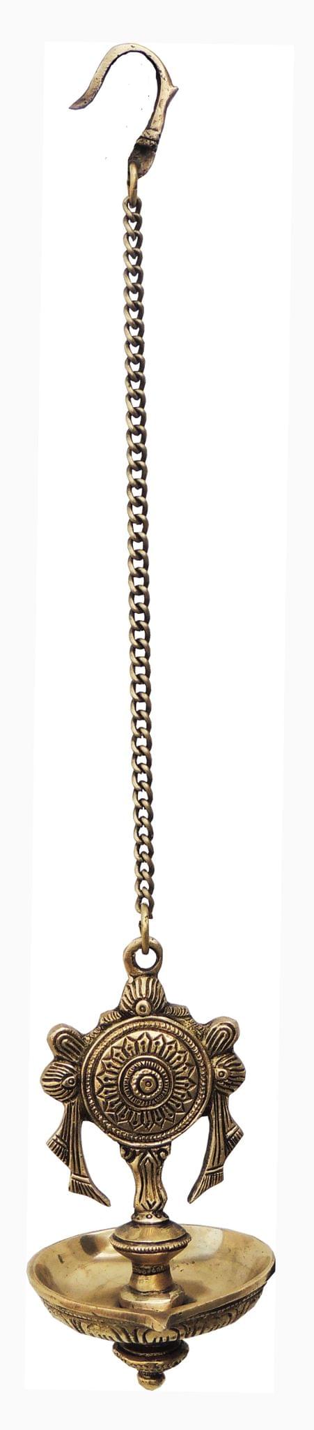 Brass Wall Hanging Shank Antique Deepak - 3.7*3.4*10.5 Inch (BS899 B)