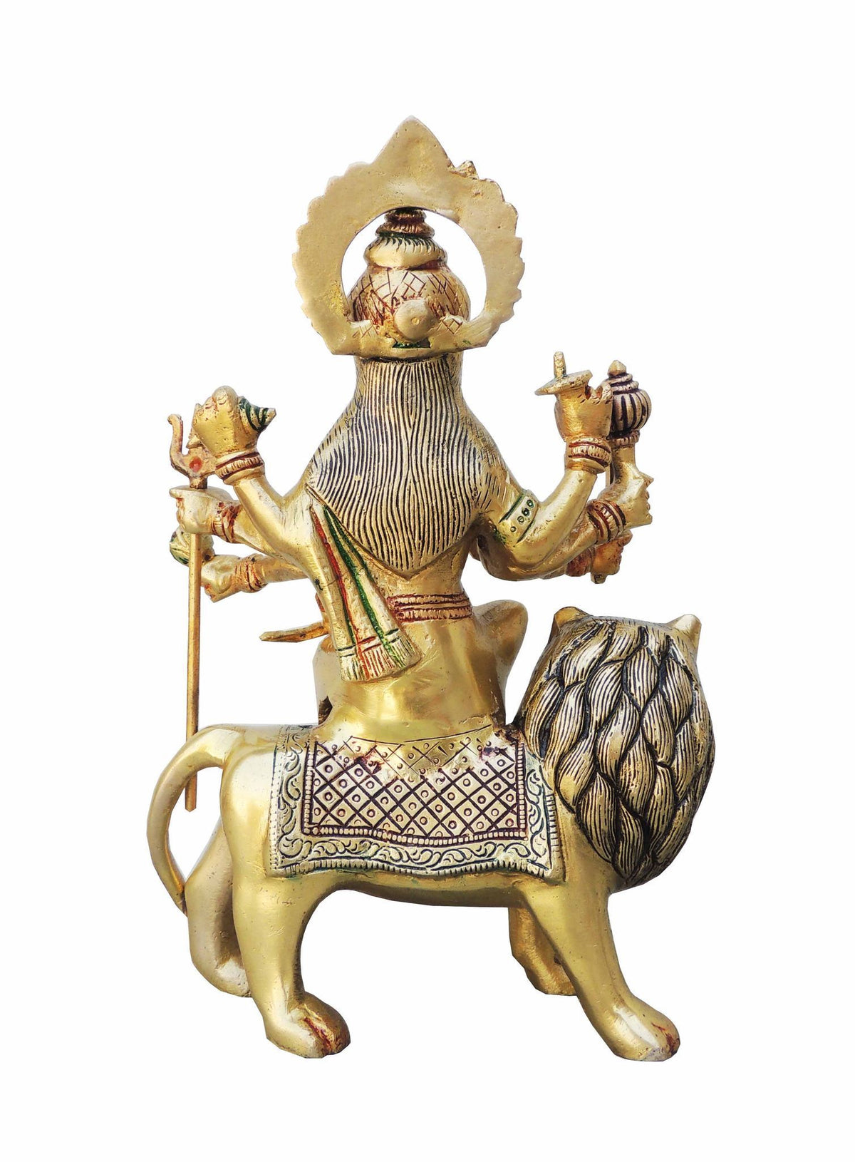 Brass Showpiece Durga Ji God Idol Statue - 7*3*10.5 inch (BS937 B)