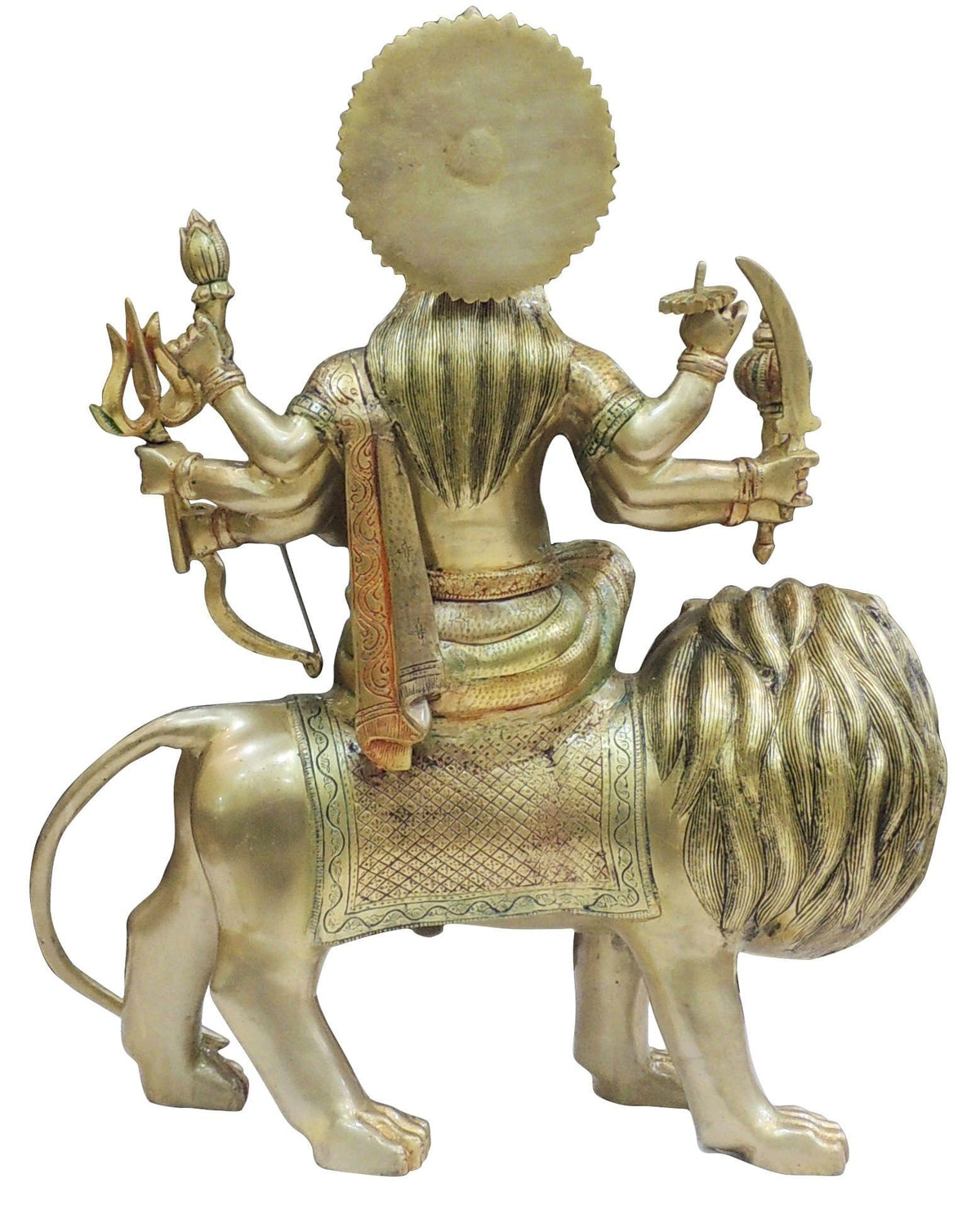 Brass Showpiece Durga Ji God Idol Statue - 19.5*8*24 Inch (BS937 K)