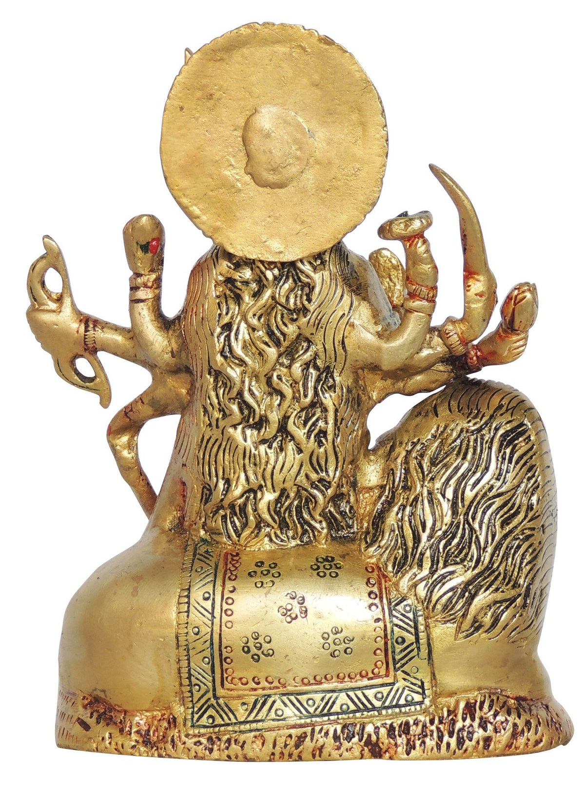 Brass Showpiece Durga Ji God Idol Statue - 4.5*3*6.5 Inch (BS937 M)
