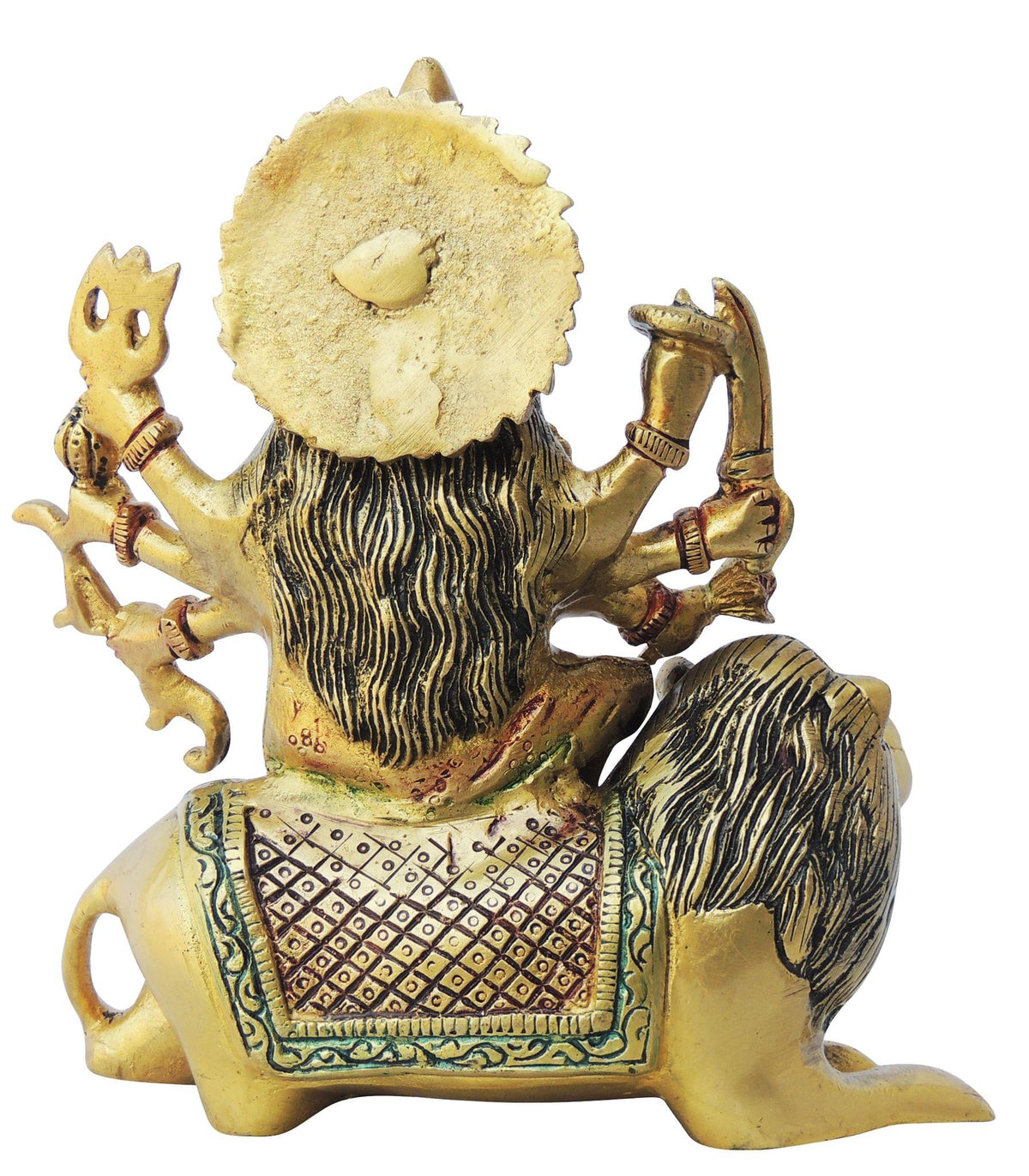 Brass Showpiece Durga Ji God Idol Statue - 6.5*2.5*7 Inch (BS937 S)