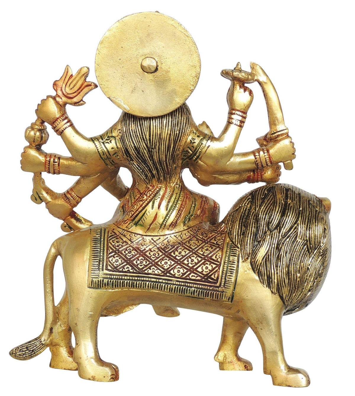 Brass Showpiece Durga Ji God Idol Statue - 8*2.5*9 Inch (BS937 V)
