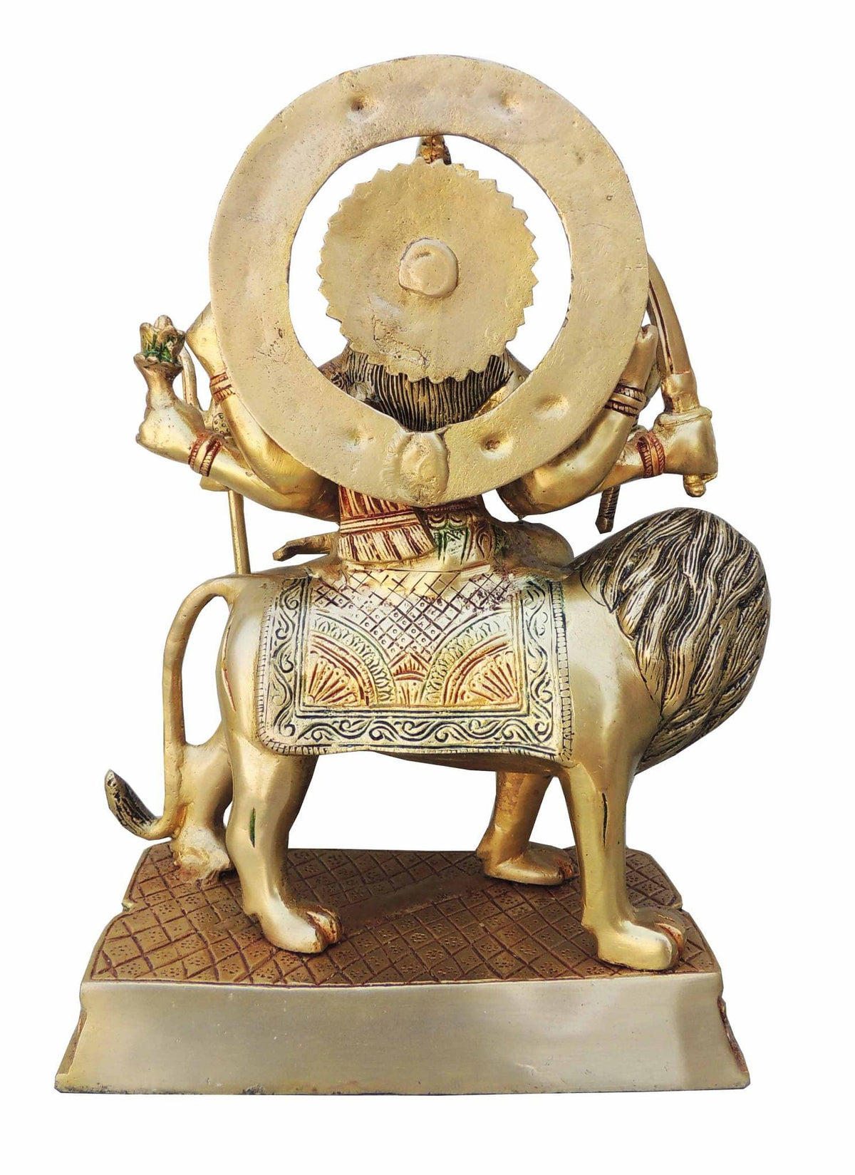 Brass Showpiece Durga Ji God Idol Statue - 9*4.5*12 inch (BS937 Y)