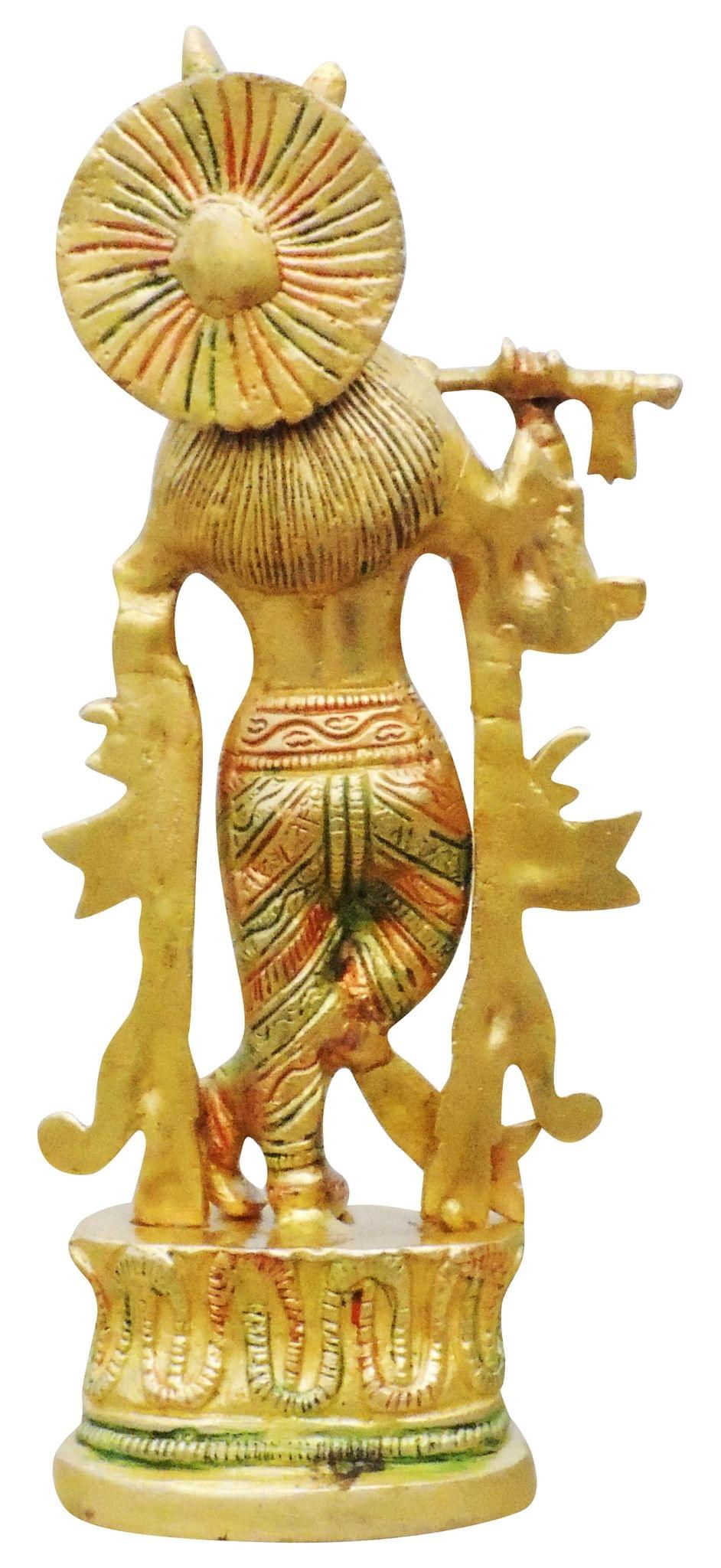 Brass Krishna Colour Statue-3.5*2*8.5 (BS938 B)
