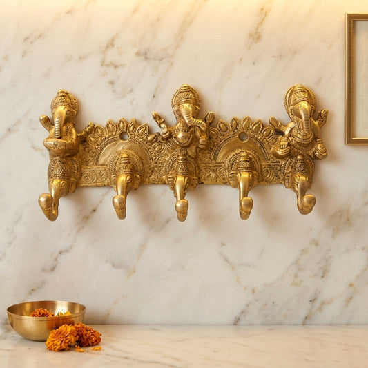 Key Holder 5 Ganesh-10*2*4.5 Inches (BS950 B)