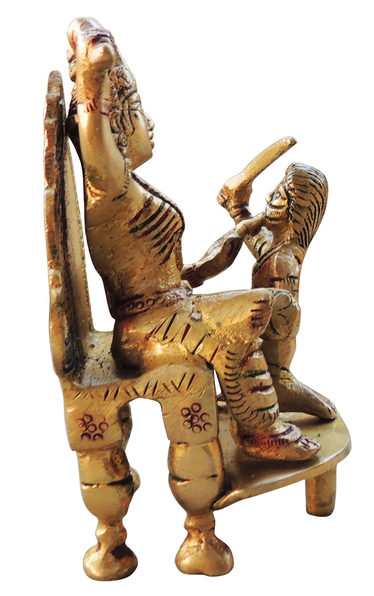Brass Showpiece Baglamukhi Statue - 3.2*2.6*4.6 Inch (BS967 B)