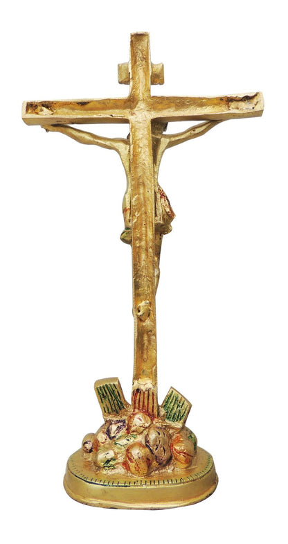 Brass Showpiece Jesus On Cross Statue - 6.5*2.8*11.8 Inch (BS971 D)
