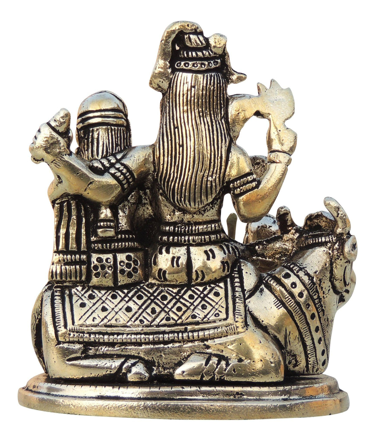 Brass Showpiece Shiv Parivar God Idol Statue - 3.5*2.5*4 Inch (BS975 B)
