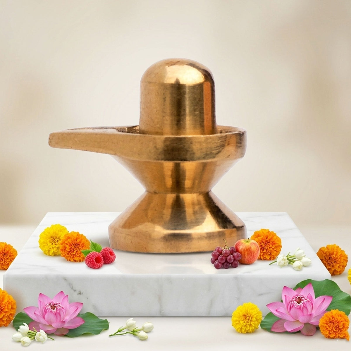 Brass Showpiece Shivling God Idol Statue - 1*0.5*1 Inch (BS997 A)