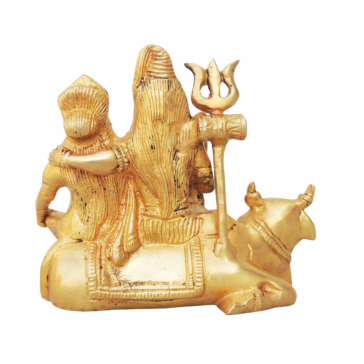 Brass Showpiece Shiv Parivar With Nandi Statue - 6*3*5 Inch (BS754 A)