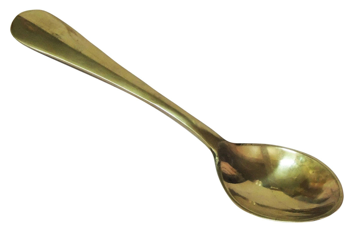 Pure Brass Spoon - 6.3*1.4*0.6 inch (CU061 A)
