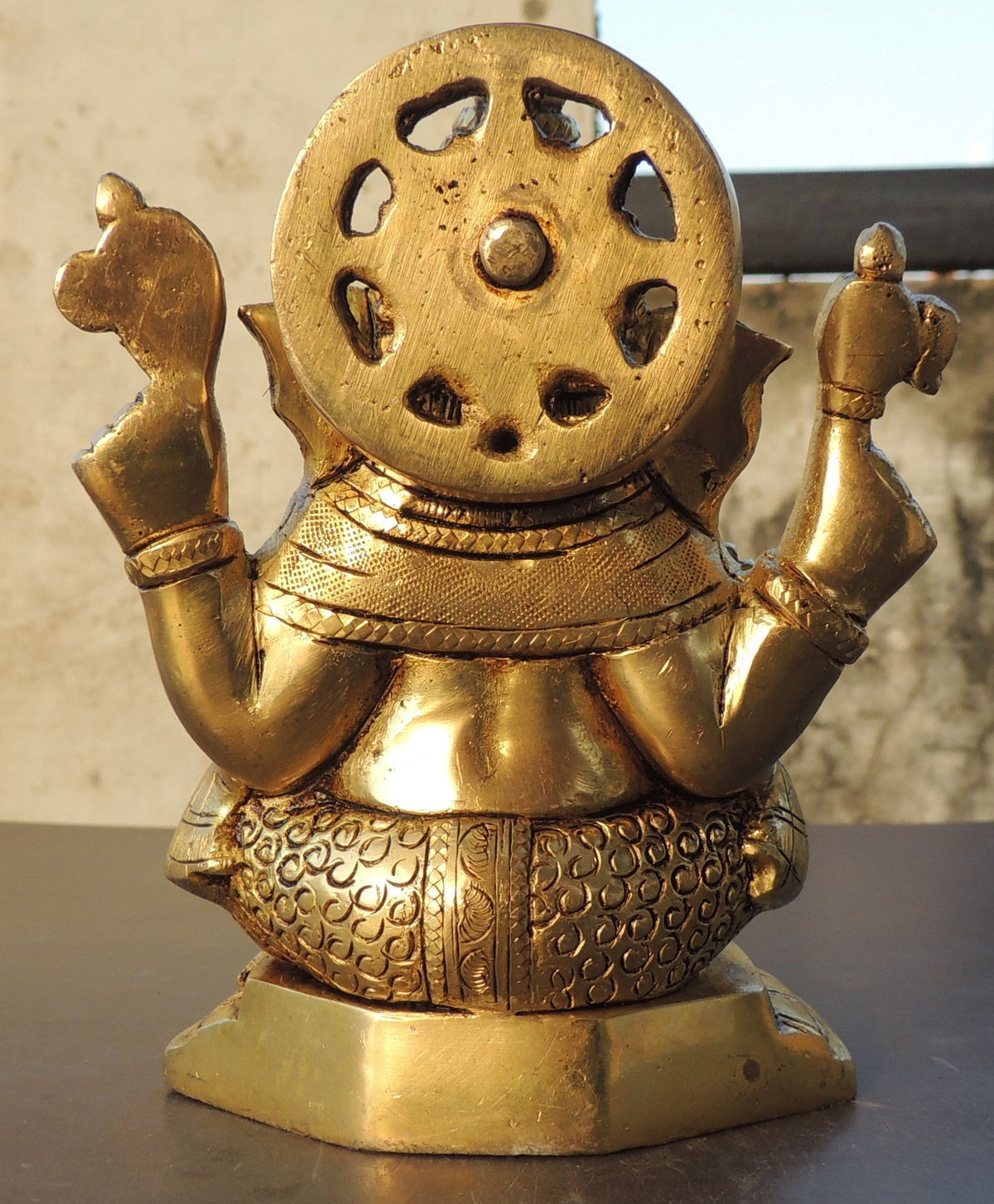Brass Showpiece Ganesh Ji God Idol Statue - 4.5*2.7*5.5 Inch (BS1780 G)