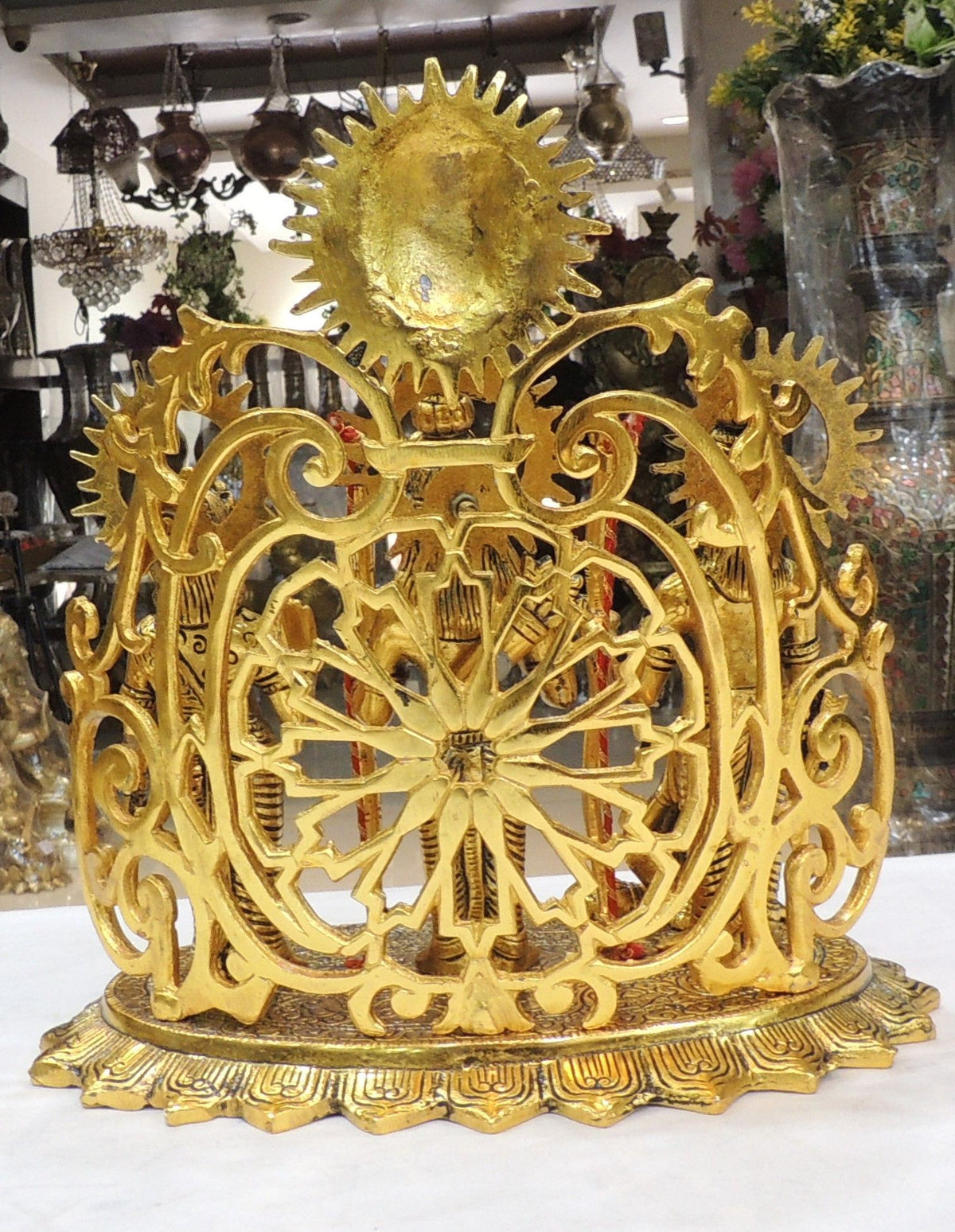 Aluminium Showpiece Ram Darbar - 11.5*7.5*12 Inch (AS483 G)