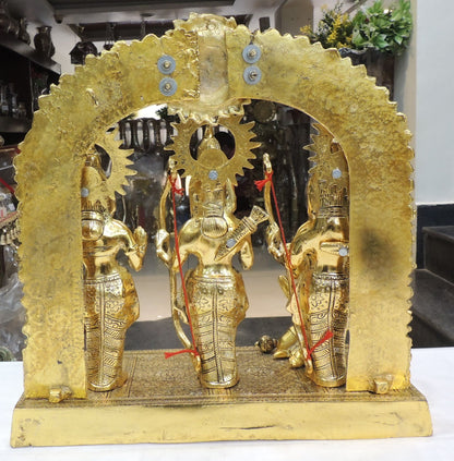 Aluminium Showpiece Ram Darbar - 16*7.2*6 Inch (AS484 G)
