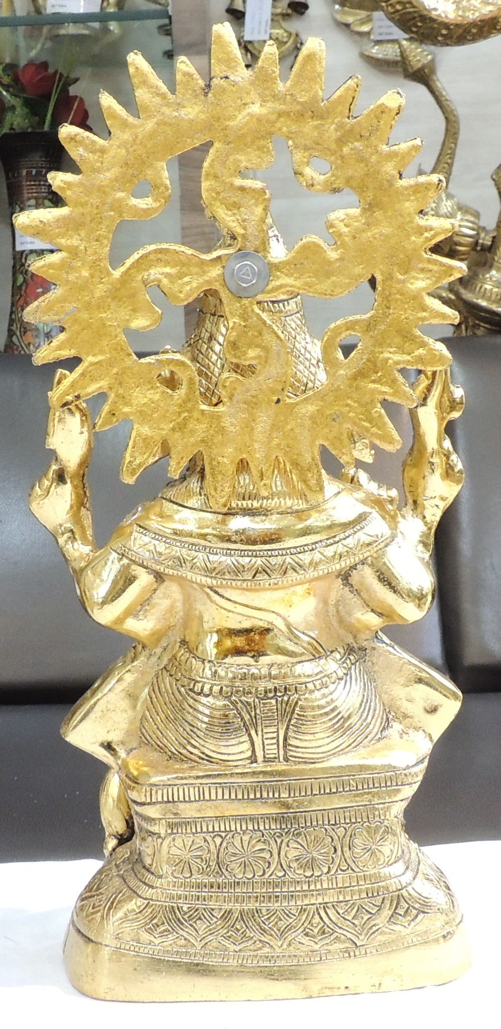 Aluminium Showpiece Kamal Ganesh - 6.5*4.5*14 Inch (AS511 G)