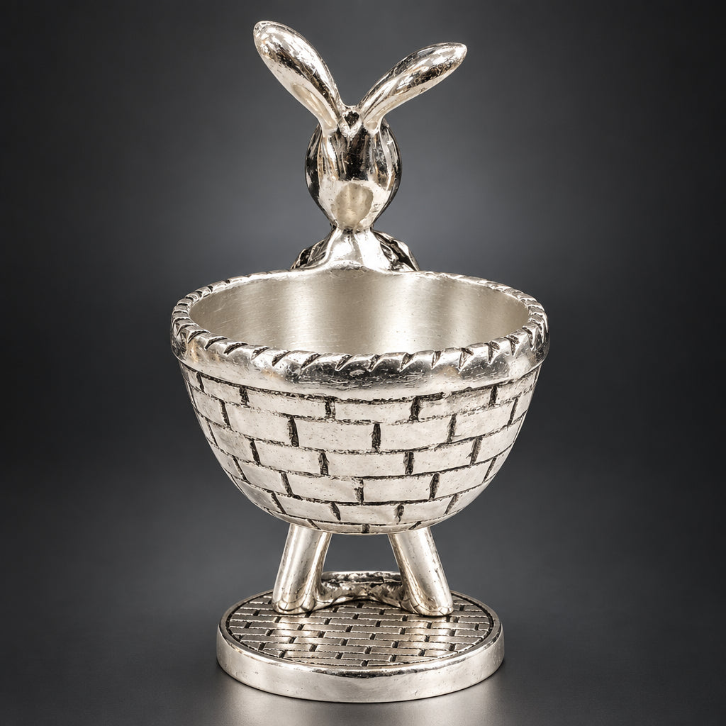 Aluminium Showpiece Rabbit Basket - 5*3.5*8 Inch (AS494 S)