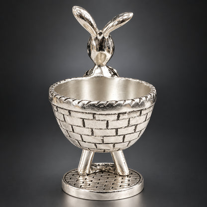 Aluminium Showpiece Rabbit Basket - 5*3.5*8 Inch (AS494 S)