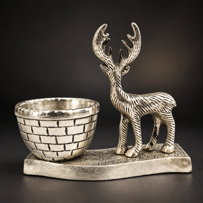 Aluminium Showpiece Deer Basket - 7*3.5*6 Inch (AS495 S)