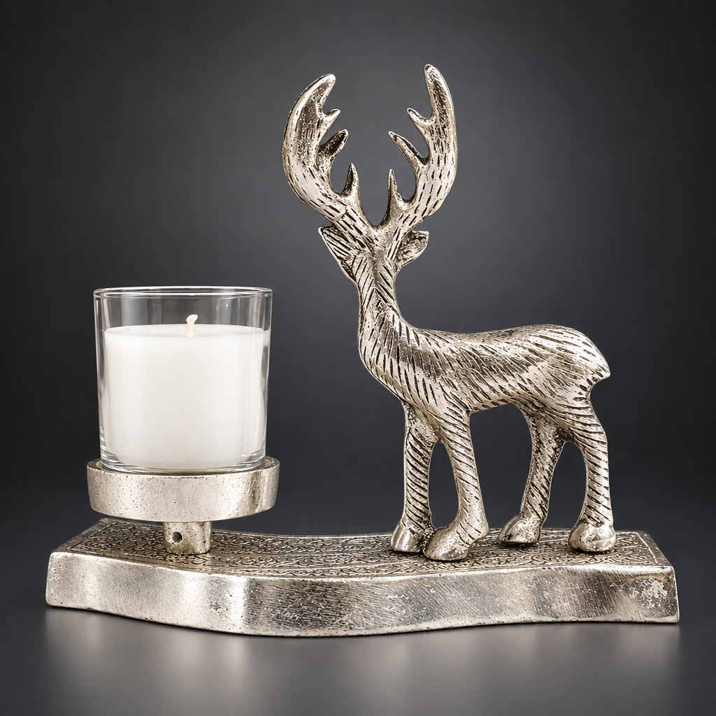 Aluminium Showpiece Deer Wax Glass Holder - 7*2*6 Inch (AS497 S)