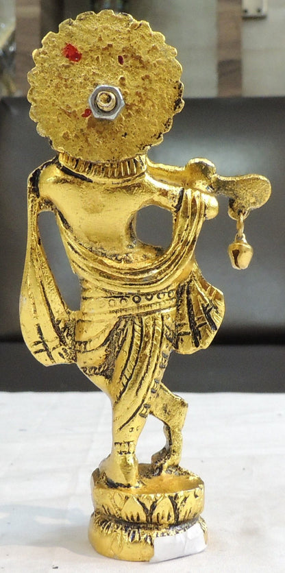 Aluminium Showpiece Krishna - 2.2*1*5.5 Inch (AS504 G)