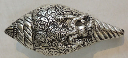 Aluminium Showpiece Shank Ganesh - 5*2*2 Inch (AS507 S)