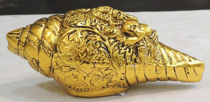 Aluminium Showpiece Shank Ganesh - 5*2*2 Inch (AS507 G)