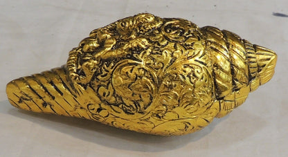 Aluminium Showpiece Shank Ganesh - 5*2*2 Inch (AS507 G)