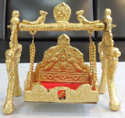 Aluminium Showpiece Jhula - 6.5*4*6.5 Inch (AS258 M)