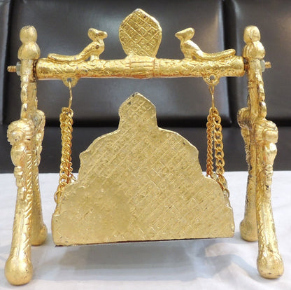 Aluminium Showpiece Jhula - 6.5*4*6.5 Inch (AS258 M)